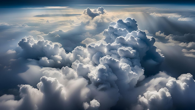 劇的な積雲の雲の背景