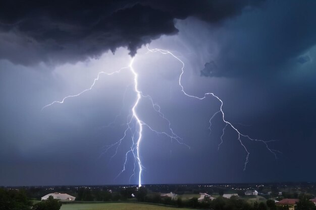 Photo dramatic dark blue cloudy sky overlay skyoverlays dramatic sky and lightning