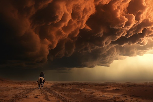 A dramatic desert storm brewing on the horizon as 00119 00