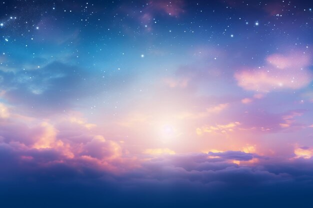 Photo dramatic evening skies abstract bokeh sky background with clouds