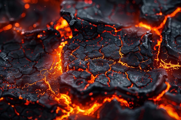 Dramatic Maroon and Dust Lava Effect with Molten Streams