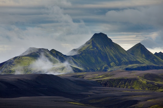 Dramatic mountain landscapes  in Iceland