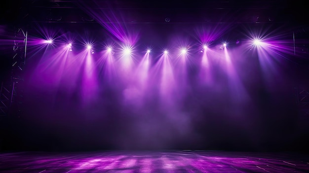 Dramatic purple stage lights