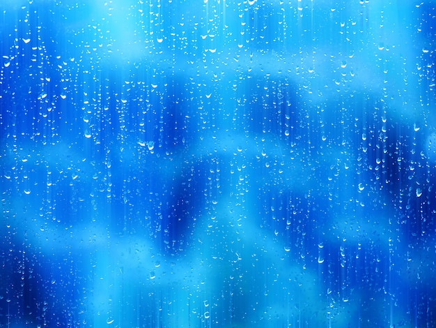 窓ガラスの背景に劇的な雨