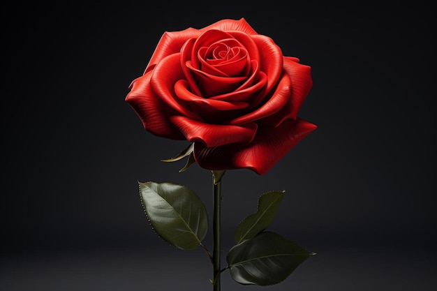 Dramatic Scarlet Rose on White Background Red rose image photography