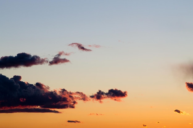 Dramatic sky, clouds at dusk, minimal  background. Sky landscape