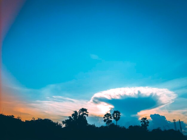 Dramatic sky mushroom cloud