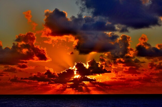 Dramatic sky over sea