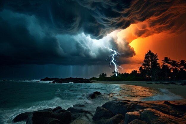 Dramatic sky during a tropical storm