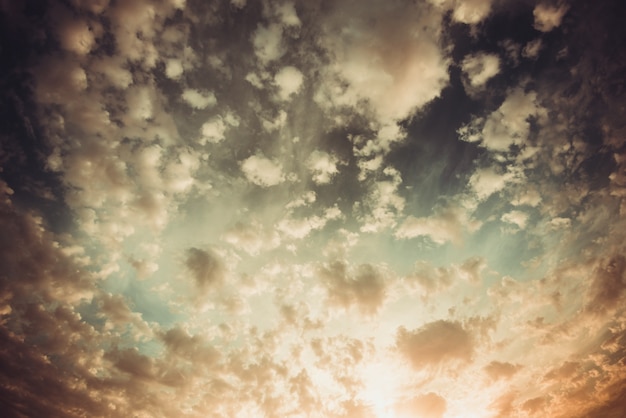 Dramatic sky with stormy clouds