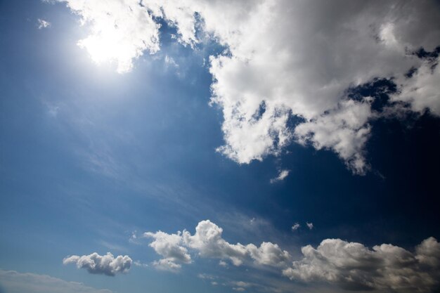 雲の後ろに太陽と劇的な空