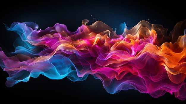 Dramatic smoke and fog in contrasting vivid red blue and purple colors Vivid and intense abstract