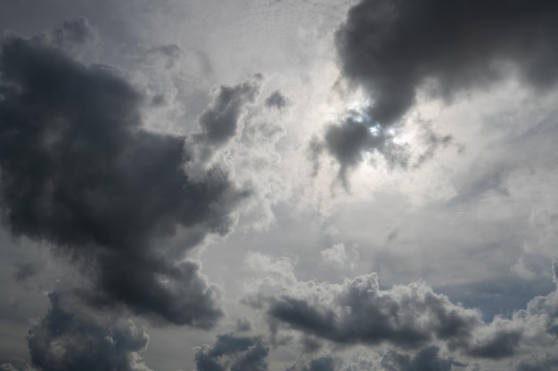 Dramatic storm clouds on sky Natural background