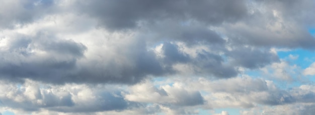 Dramatic stormy sky with dark heavy clouds