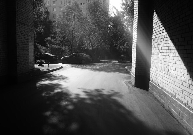 dramatic sunset light leak at moscow suburbs background