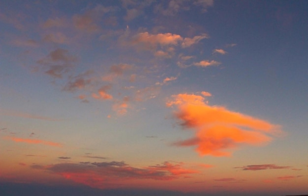 Dramatic sunset sky and beautiful clouds