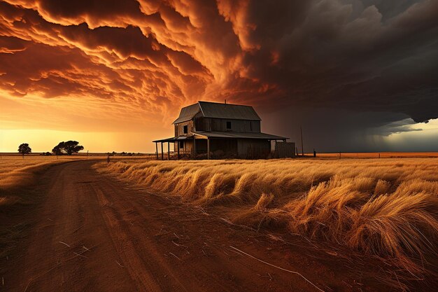 Dramatic thunderstorm clouds gathering