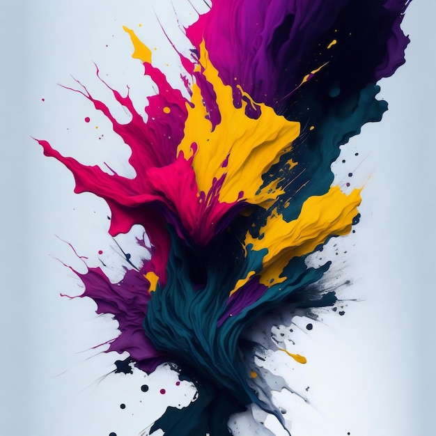 A dramatic watercolor splash in bold and contrasting colors ai generated