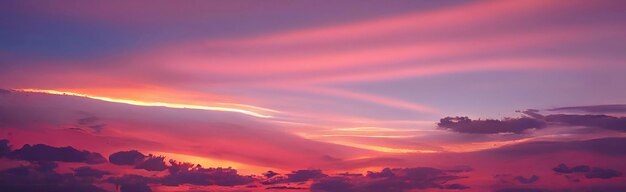 背景の雲と劇的な夕焼けまたは日の出の空