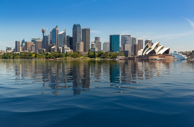 Foto dramatische panoramische foto sydney haven