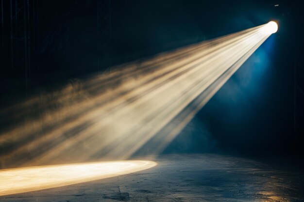 Foto dramatische spotlight beams in darkness concept