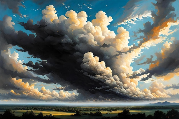 Foto dramatische wolk aan de hemel illustratie natuur achtergrond