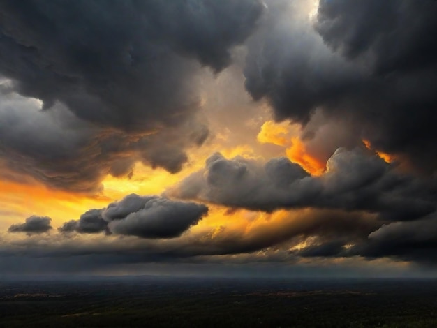 dramatische wolken HD 8K behang Stock Photographic Image