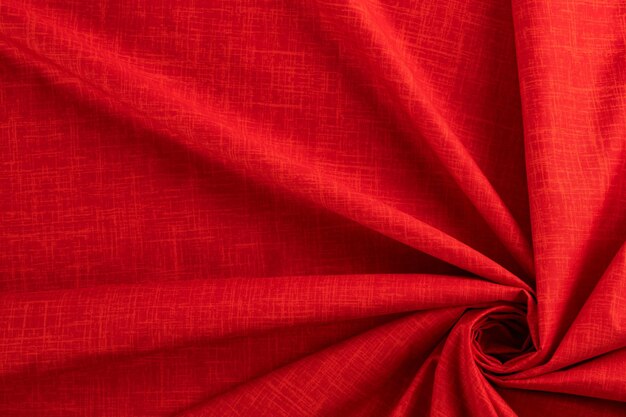 draped red silk fabric of satin weave, texture, background