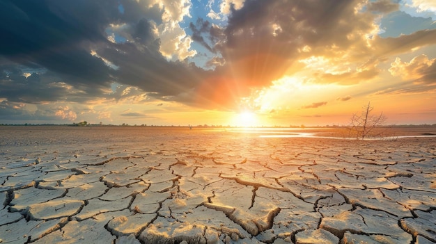 Drastische verandering van het landschap als gevolg van de opwarming van de aarde