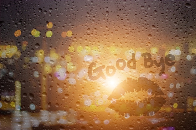 draw good night on window