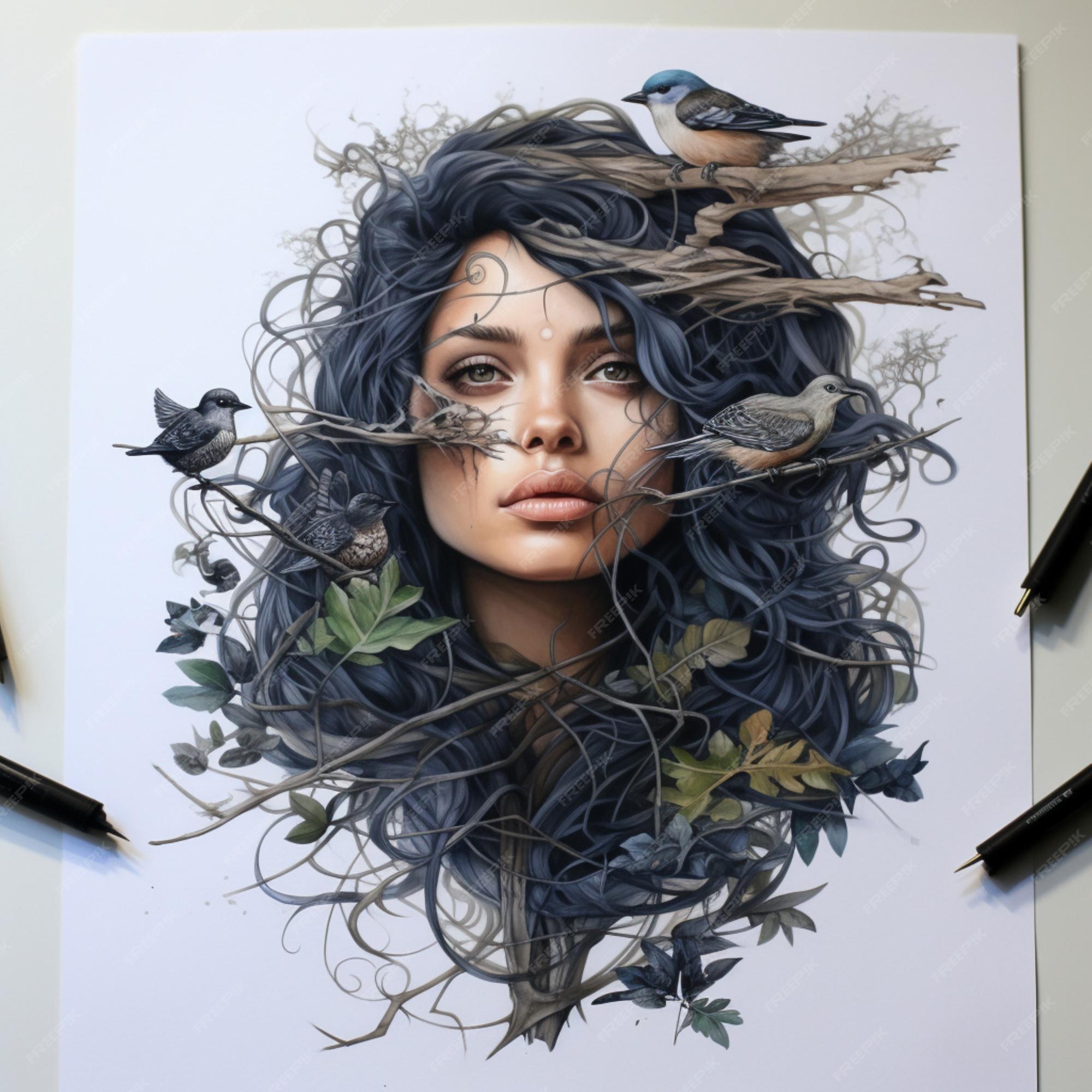 Premium Photo Draw inspiration from nature to reflect your connection
