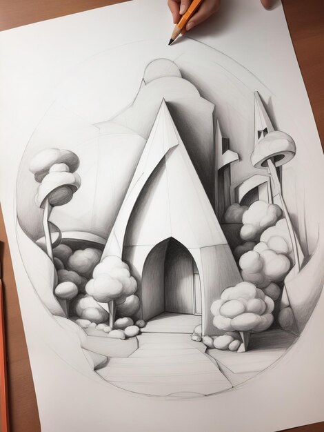 Draw_spatial_shapes_with_pencil_shading