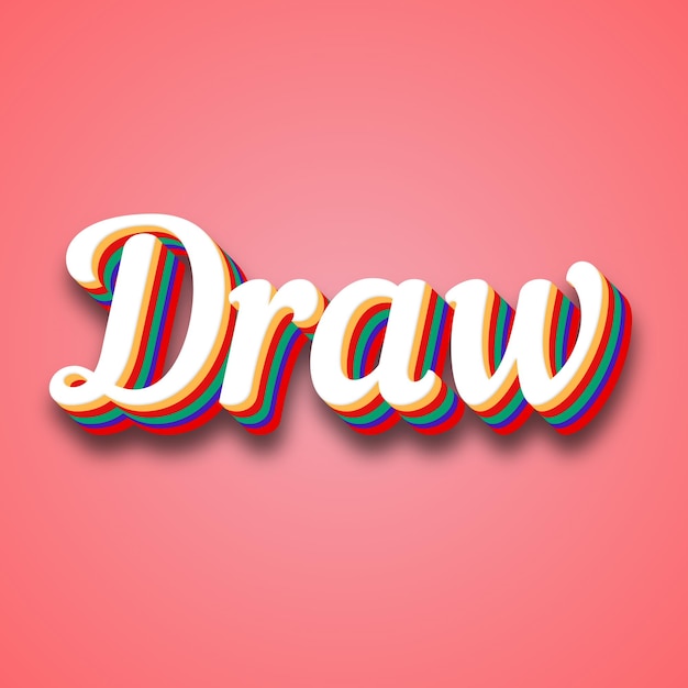 Draw Text Effect Photo Image Cool