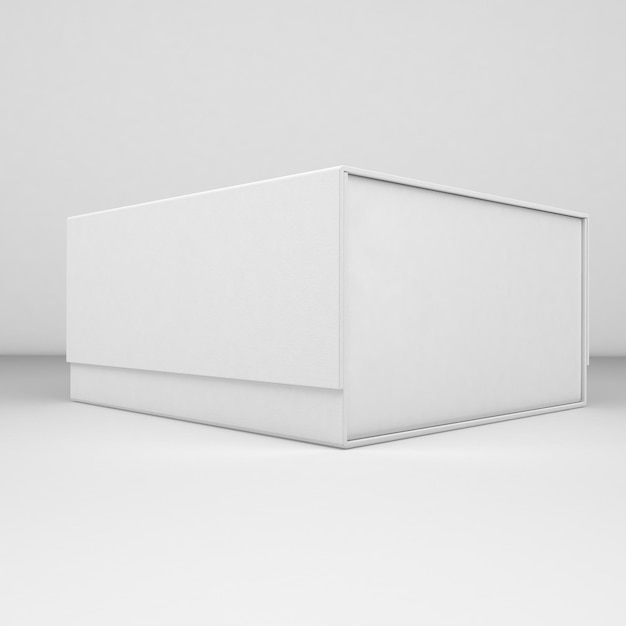 Drawer Box Back Right View Isolated In White Background