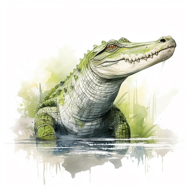 a drawing of an alligator with the word alligator on it