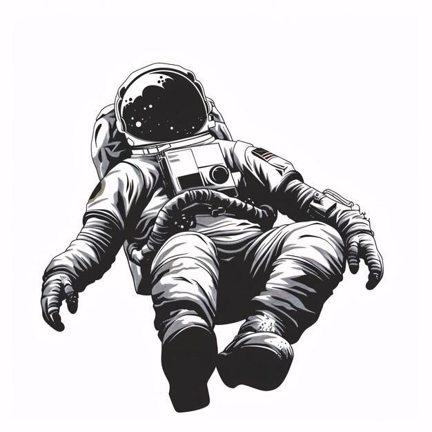 a drawing of an astronaut