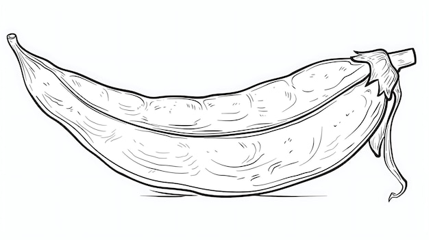 Photo a drawing of a banana with a drawing of a banana