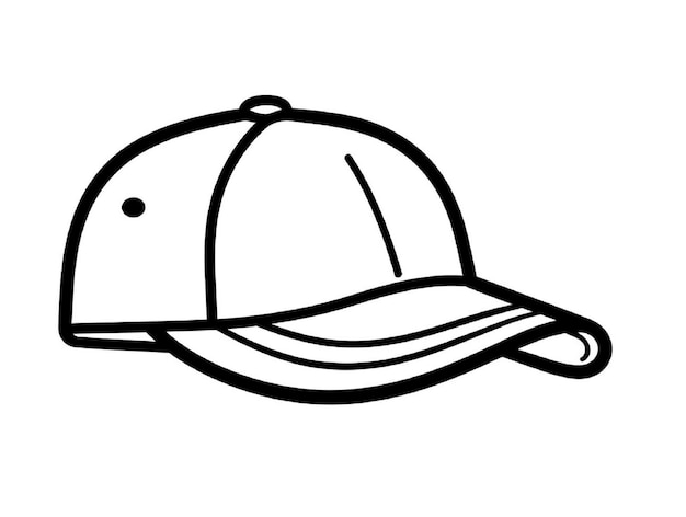 Photo a drawing of a baseball cap with a face drawn on it