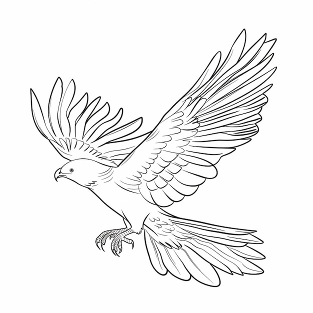 рисунок птицы на белом фоне