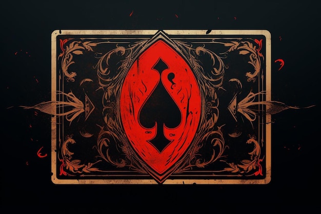 黒と赤のカードにロゴが描かれています