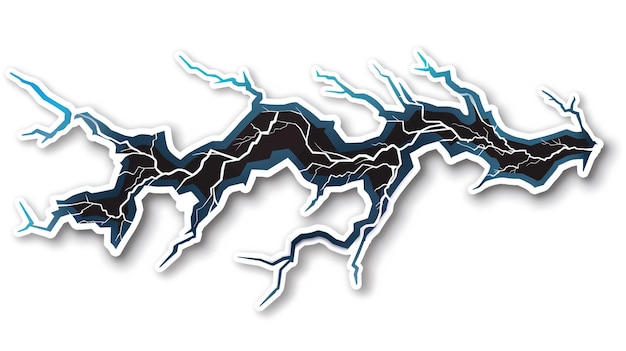 a drawing of a blue and black animal with a blue and black lines