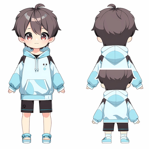 Anime boy character with a jacket, generated by AI 25934728 Stock Photo at  Vecteezy