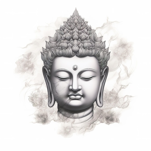 Learn How to Draw Buddha Face Buddhism Step by Step  Drawing Tutorials