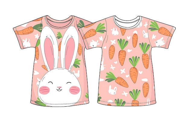 Photo a drawing of a bunny wearing a shirt that says quot bunny quot