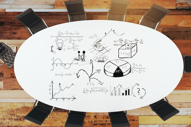 Foto disegnare la strategia aziendale