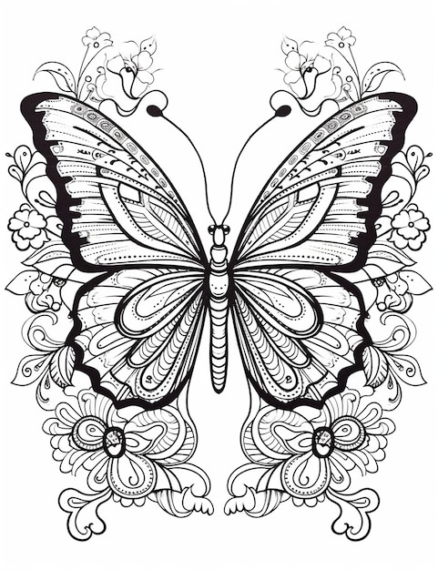 a drawing of a butterfly with the word butterfly on it