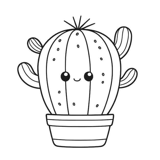 Photo a drawing of a cactus and a cactus