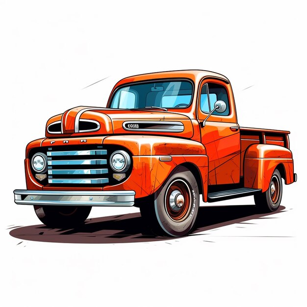 Photo a drawing of car easy to draw dump truck flatbed tow truck drawing easy draw race car