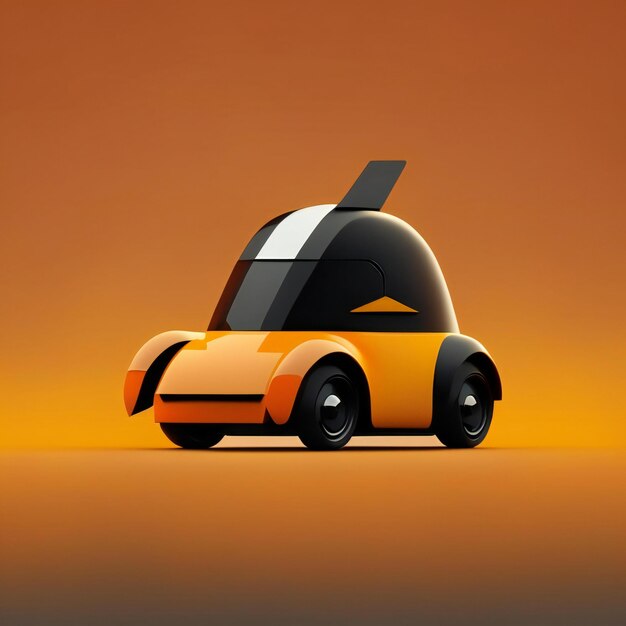 A drawing of a car with a flat top on the front