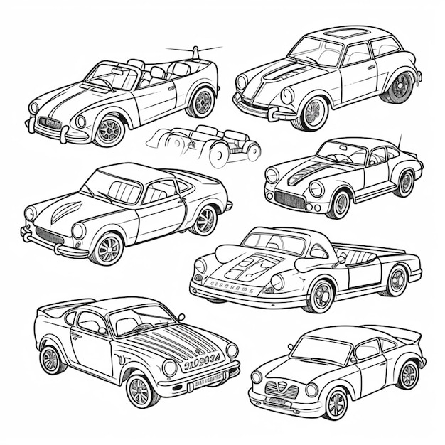 2 という数字が描かれた車の絵。